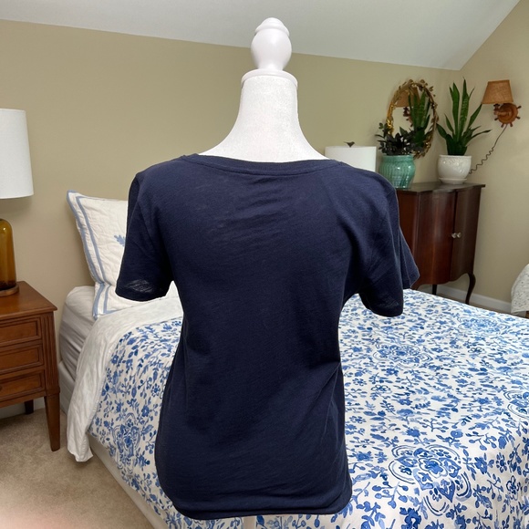 ๐นโ๏ธ๐ค NWOT Women's J. Crew Aprรจs-ski Navy T-shirt Size Small ๐นโ๏ธ๐ค - Picture 4 of 9